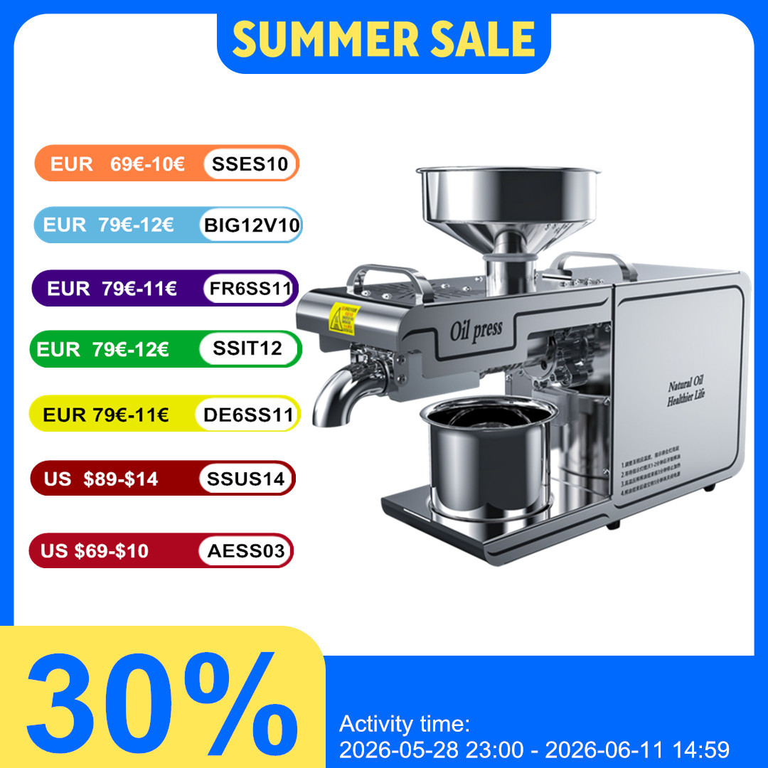 Home Cooking Oil Making Machine - Oil Machine 7-11kg /H Automatic Cold