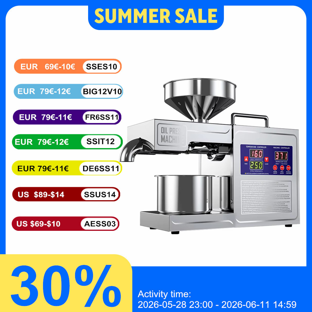 Home Cooking Oil Making Machine - NEW 2025 Model 304 Stainless Steel