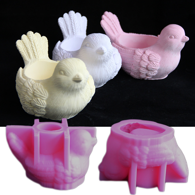 Idli Steamer Mold - 3D Bird Jar Mold Bird Flower