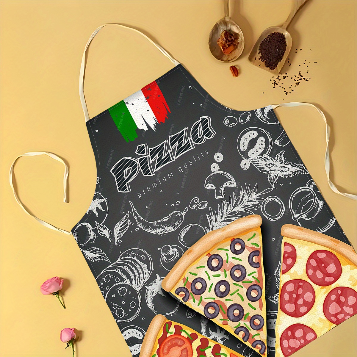 Linen Apron Pizza Italian Food - Home Cooking Ideas avis et prix