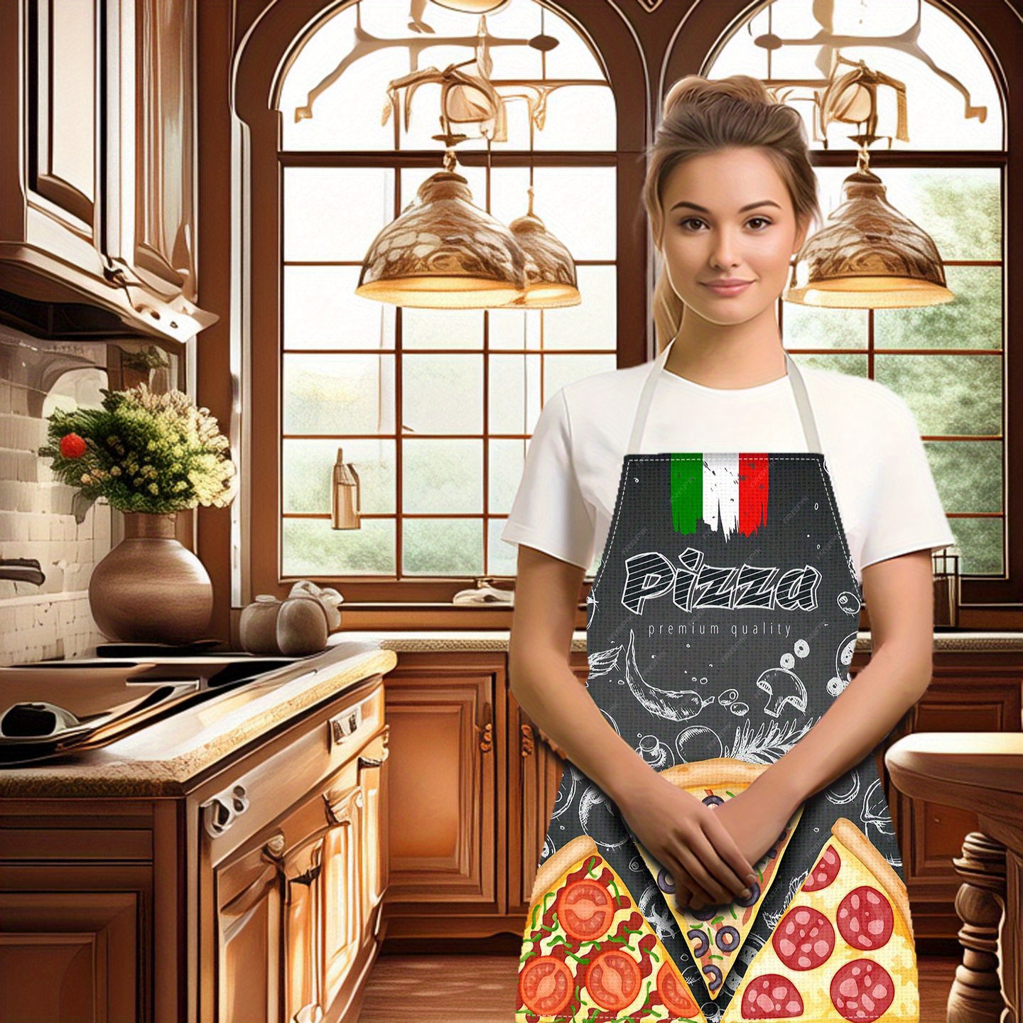 Linen Apron Pizza Italian Food - Home Cooking Ideas avis et prix