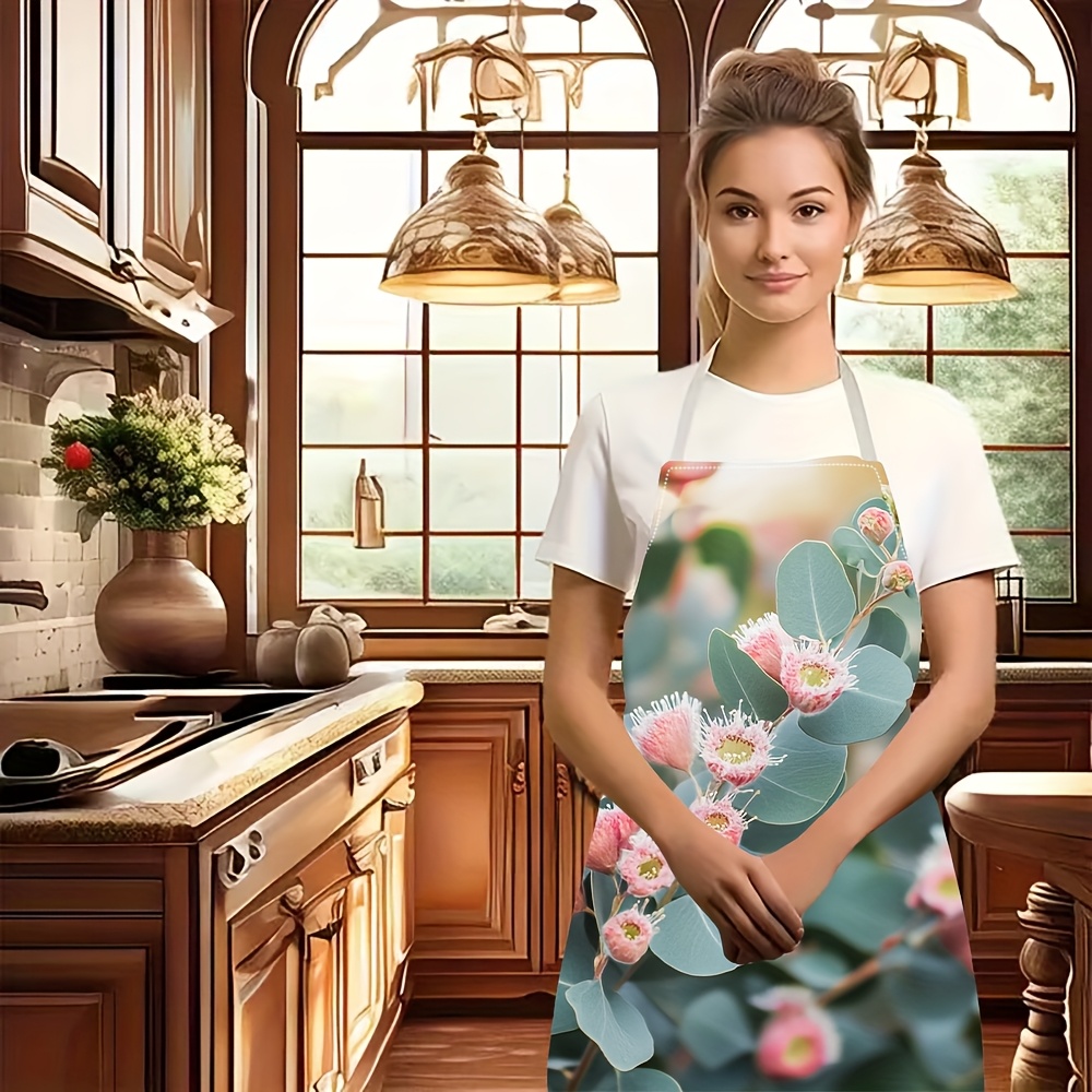 1pc Linen Apron Eucalyptus Flo - Home Cooking Ideas avis et prix