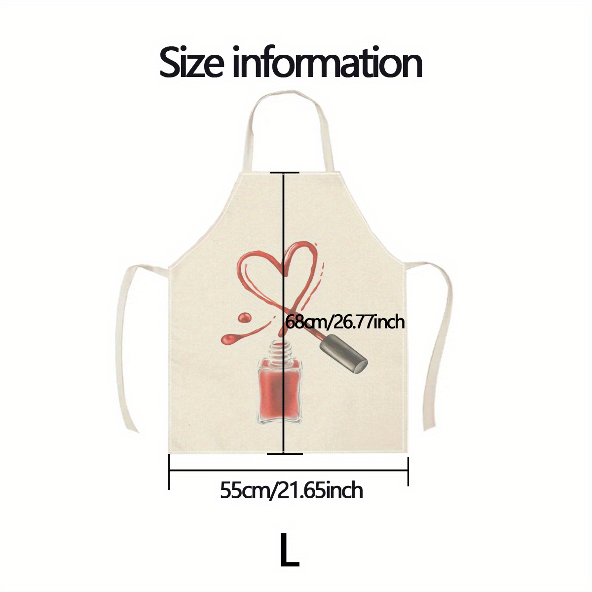1pc Nail Polish Heart Apron Be - Home Cooking Ideas avis et prix