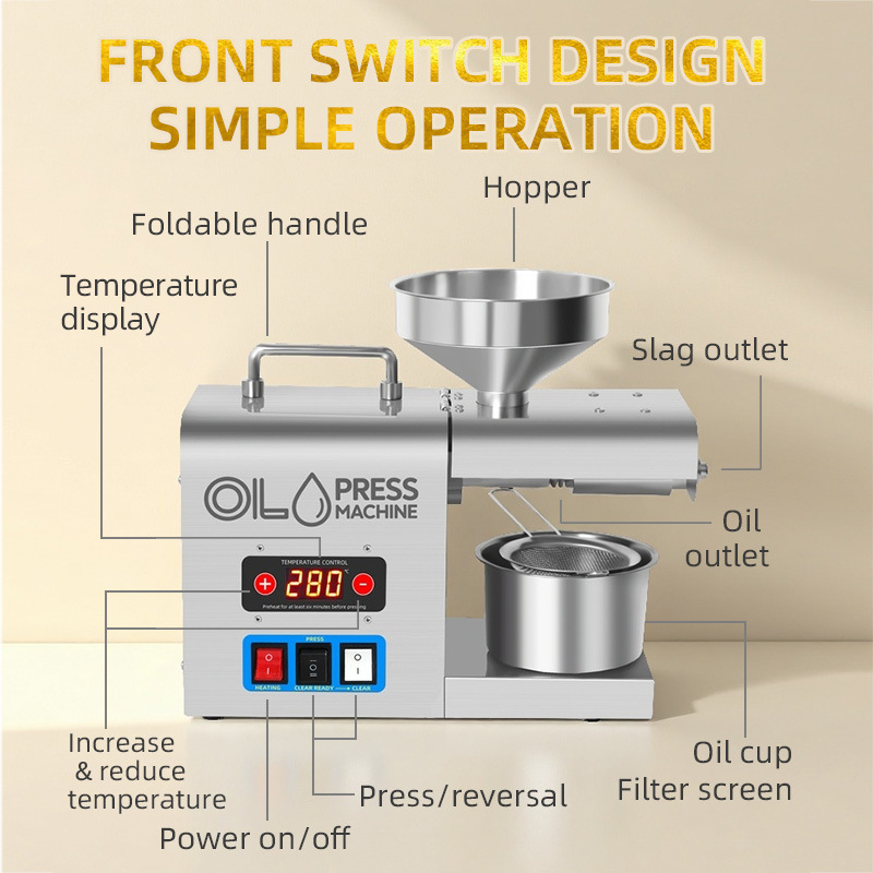 Stainless Steel Oil Press Mach - Home Cooking Oil Making Machine avis et prix