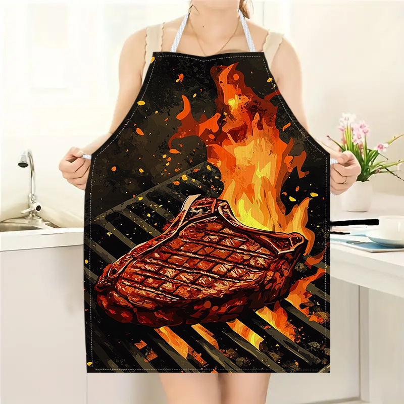1pc BBQ Steak Apron with Flame - Home Cooking Ideas avis et prix