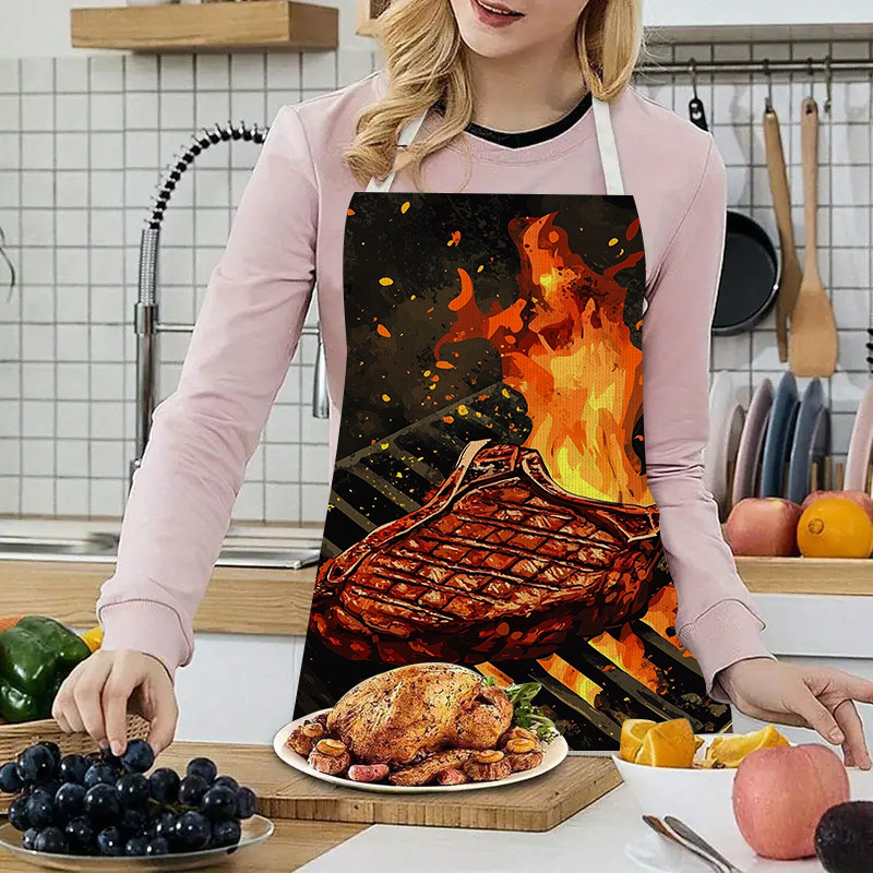 1pc BBQ Steak Apron with Flame - Home Cooking Ideas avis et prix