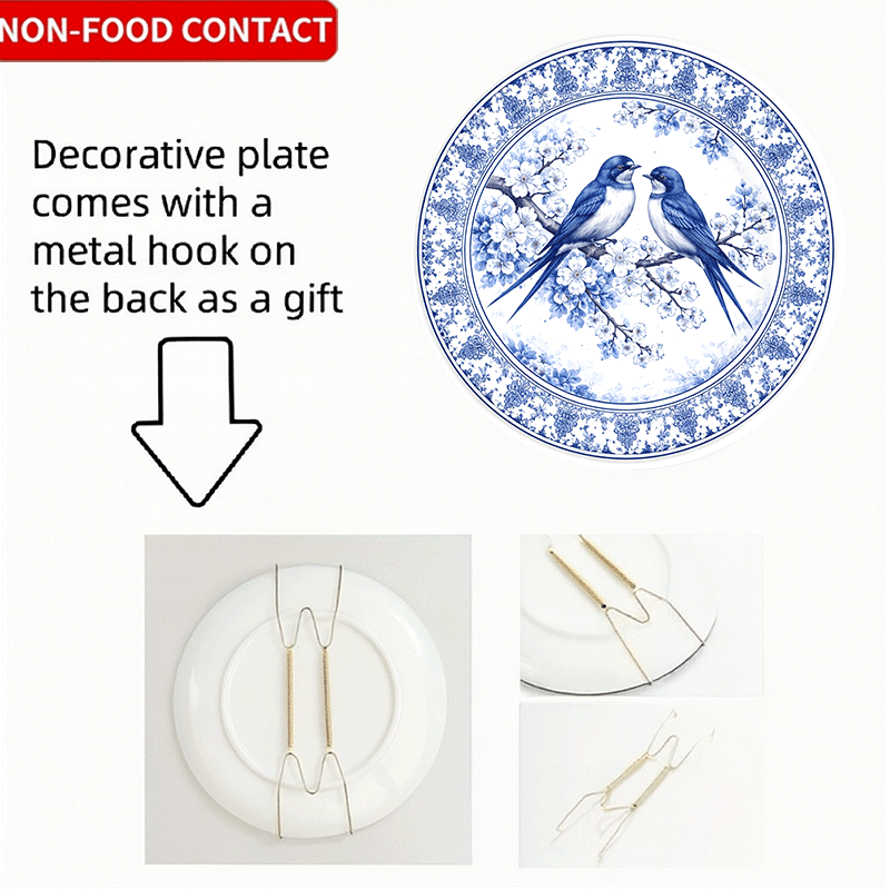 Decorative Plate with Blue-and - Home Cooking Recipes avis et prix
