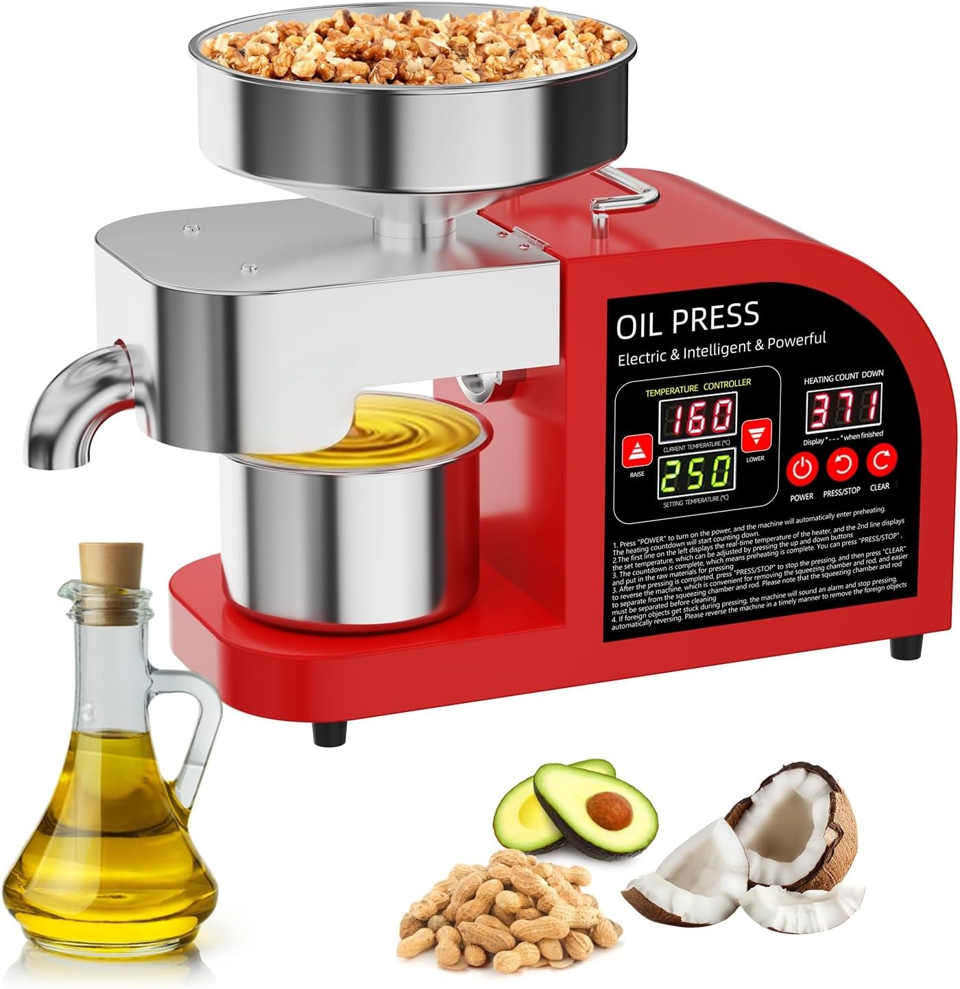Professional 2-in-1 Oil Press  - Home Cooking Oil Making Machine avis et prix