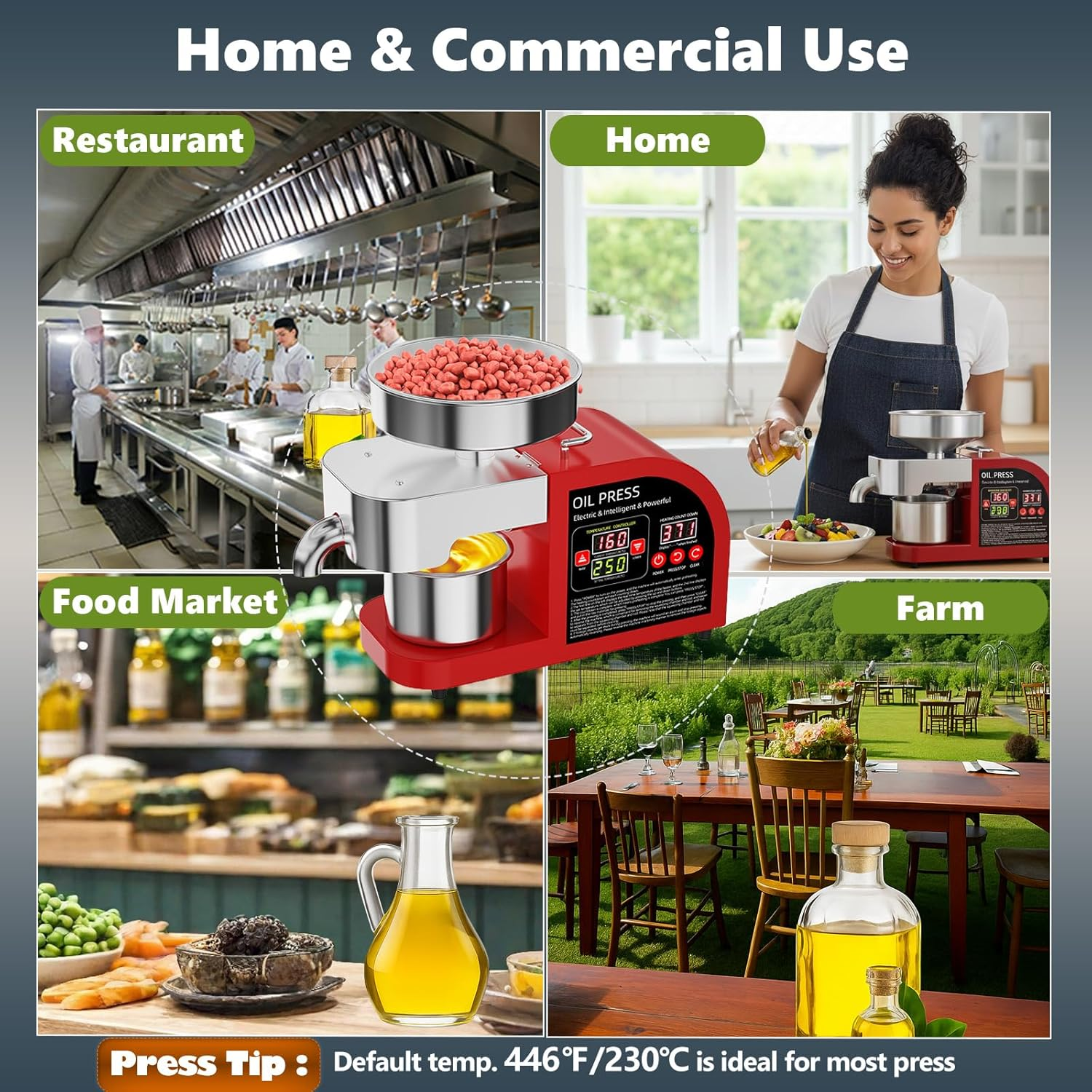 Professional 2-in-1 Oil Press  - Home Cooking Oil Making Machine avis et prix