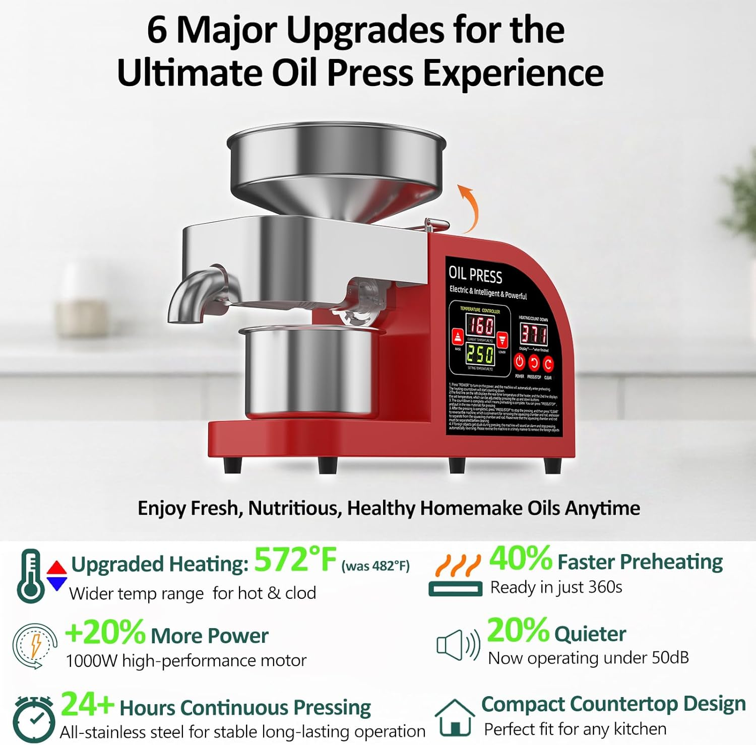 Professional 2-in-1 Oil Press  - Home Cooking Oil Making Machine avis et prix