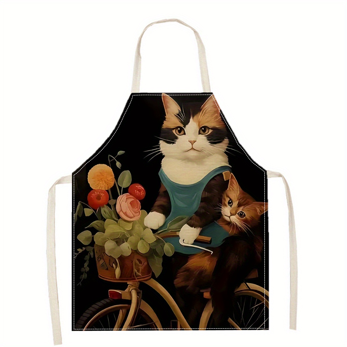 Linen Apron Funny Cat Sunglass - Home Cooking Ideas avis et prix